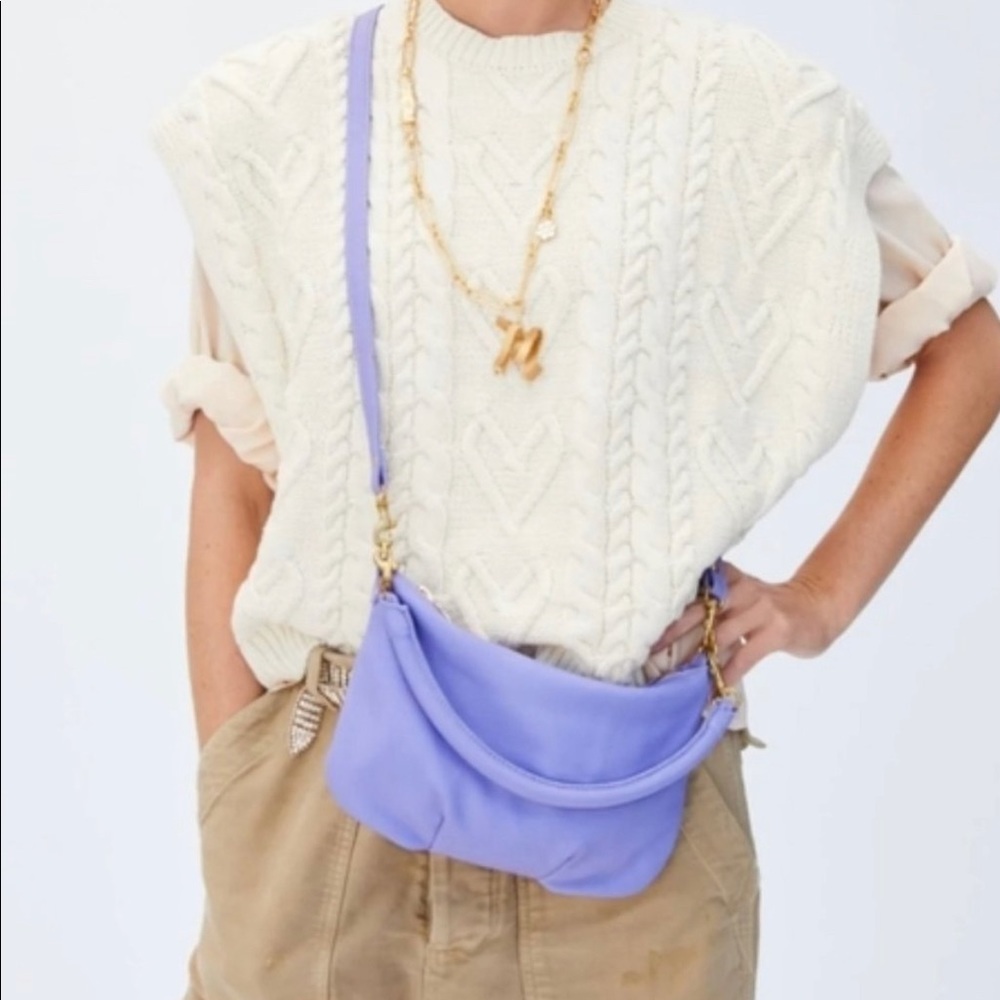 Clare V Petit Moyen crossbody bag in Violet purple